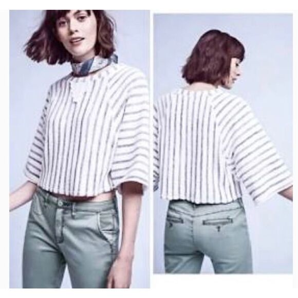 Anthropologie Dolan Striped Dolman
Sleeve Crop Top size s - Picture 7 of 8